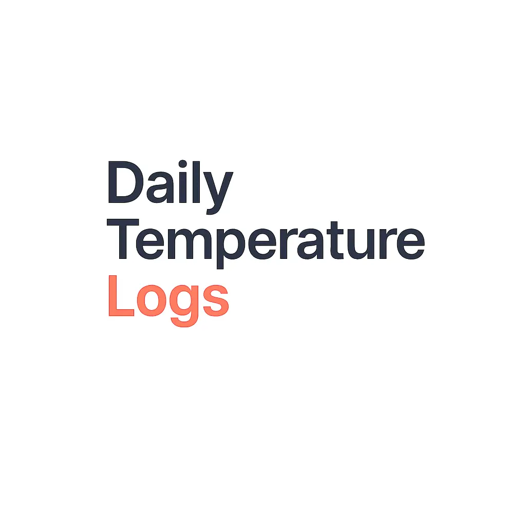 Daily Fridge & Freezer Temperature Logs RevCheck