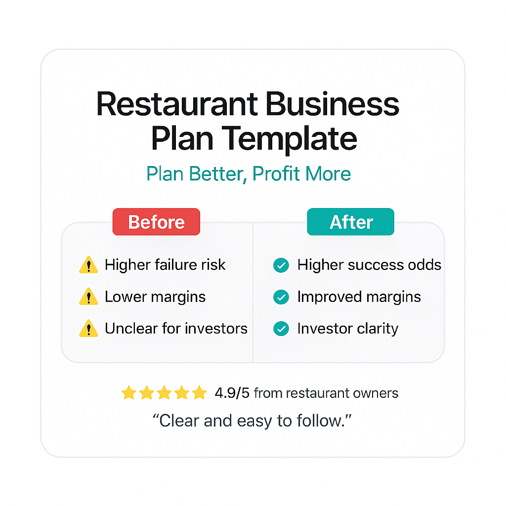 Restaurant & Bar Business Plan Template RevCheck