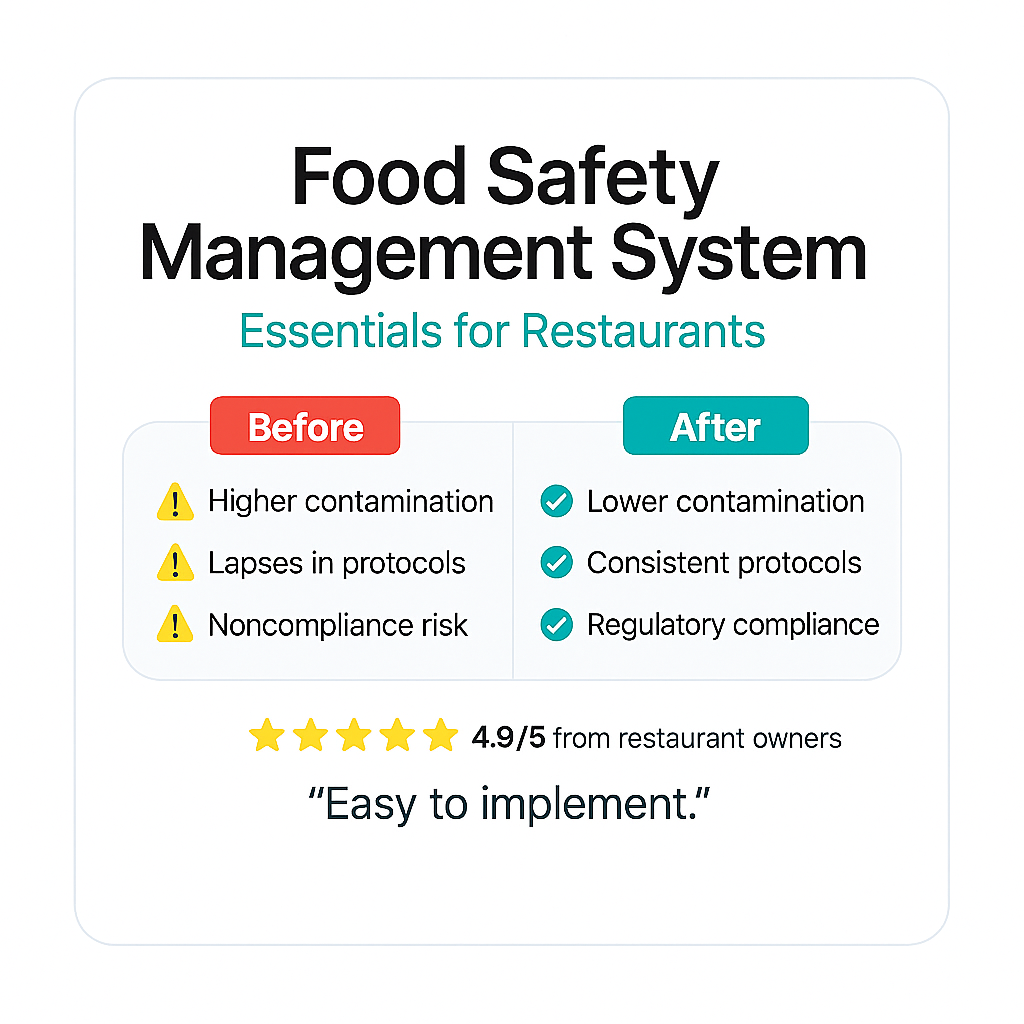 Food Safety Management System for Restaurants RevCheck