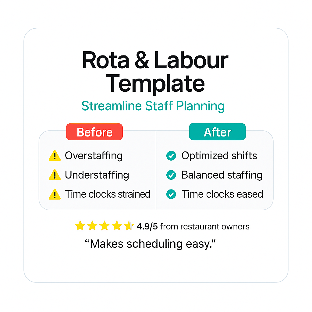 Restaurant Automated Rota & Labour Template | Staff Scheduling & Wage Control RevCheck