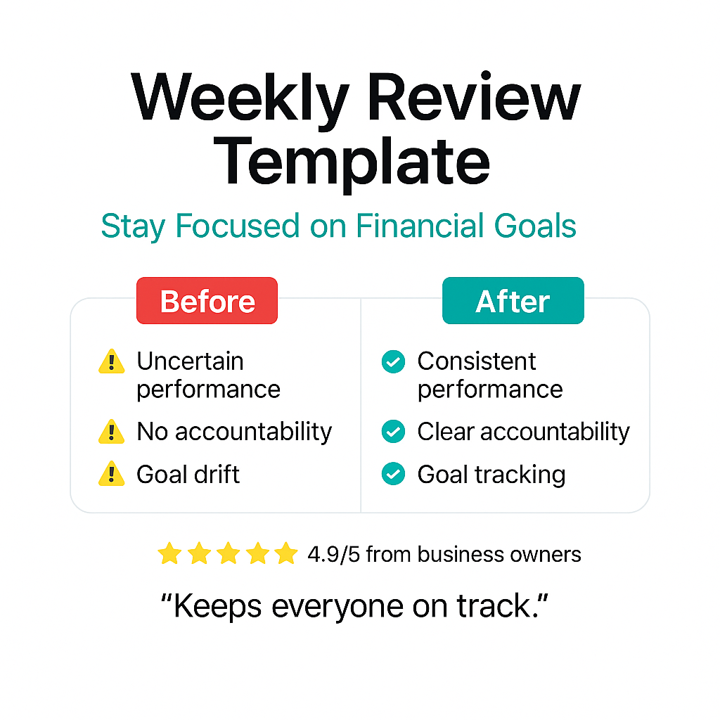 Restaurant Weekly Sales & Performance Tracker RevCheck