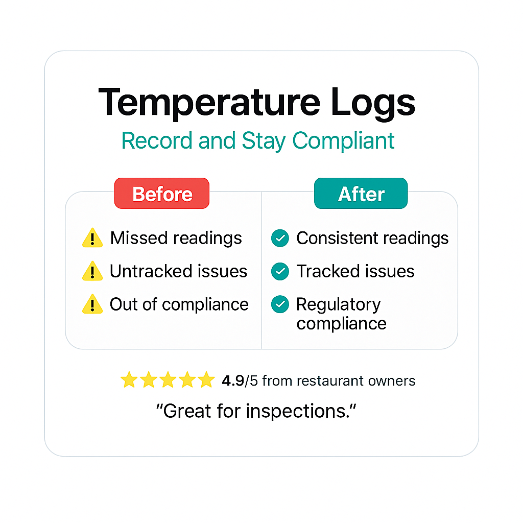 Daily Refrigerator & Freezer Temperature Logs RevCheck